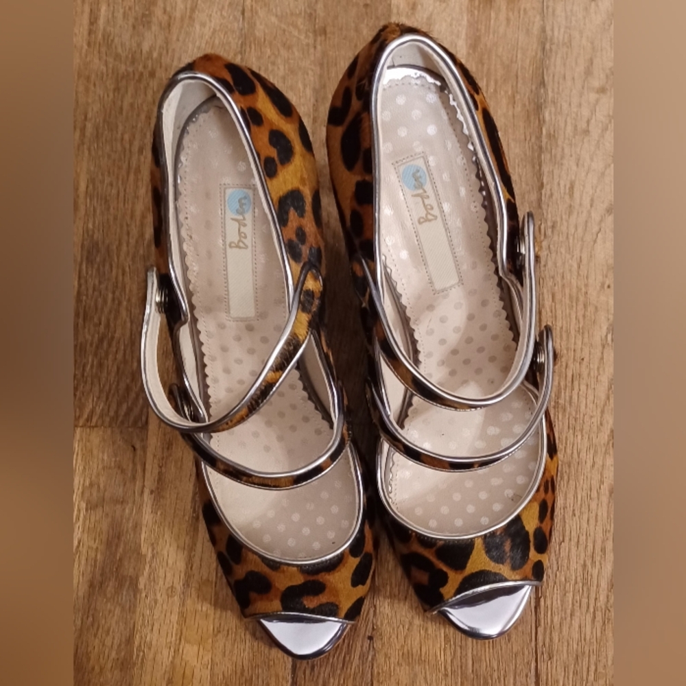 Boden Cordelia Lepard Peep Toe Heels